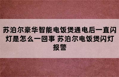 苏泊尔豪华智能电饭煲通电后一直闪灯是怎么一回事 苏泊尔电饭煲闪灯报警